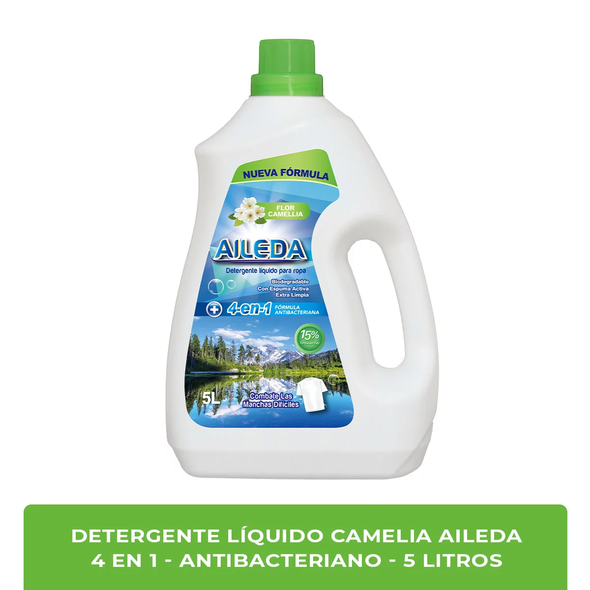 Detergente Antibacteriano Aroma Flor Camelia 5 litros - Aileda